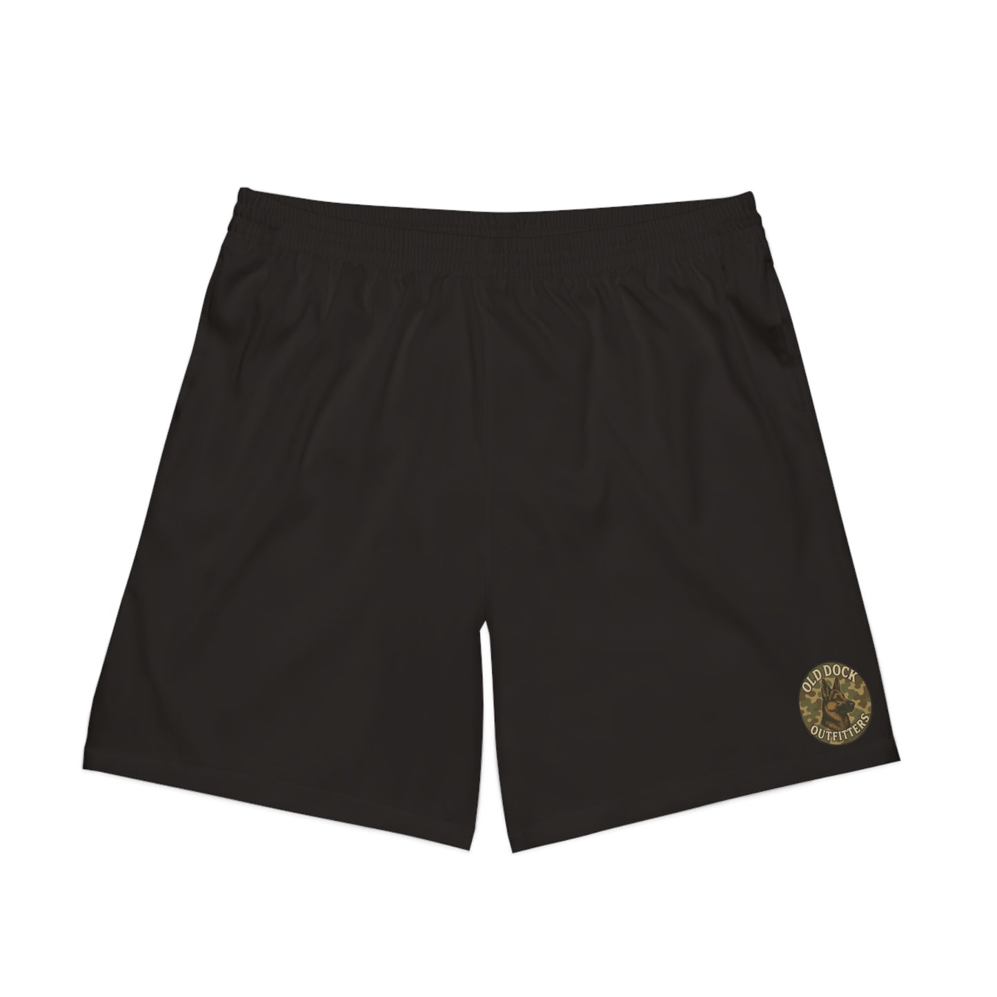 Old Dock Outfitters German Shepard Badge Dark Brown Shorts